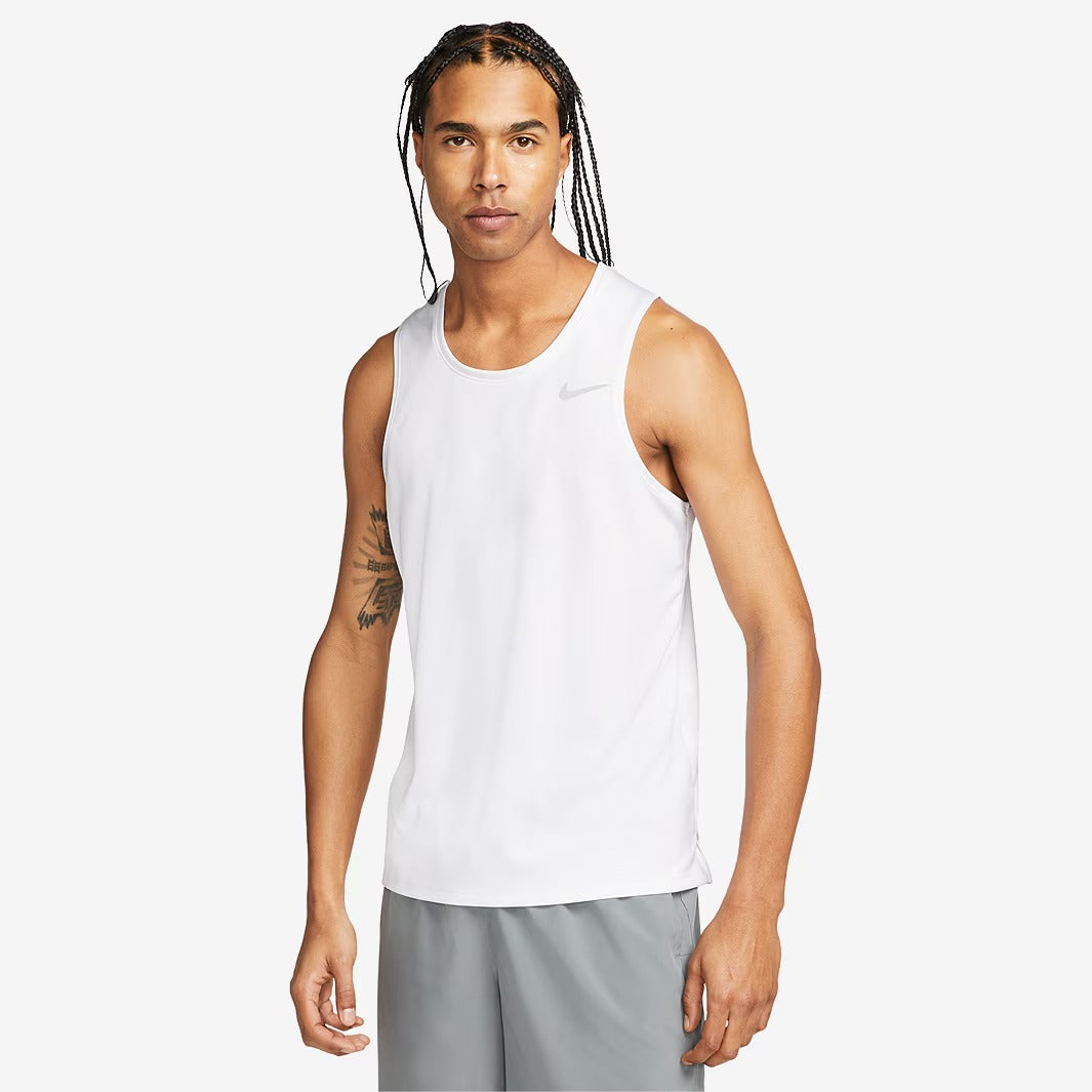 Nike Dri-FIT Miler Singlet White/Reflective Silv