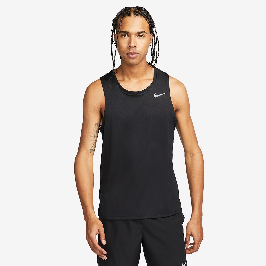 Nike Dri-FIT Miler Singlet  Black/Reflective Silver