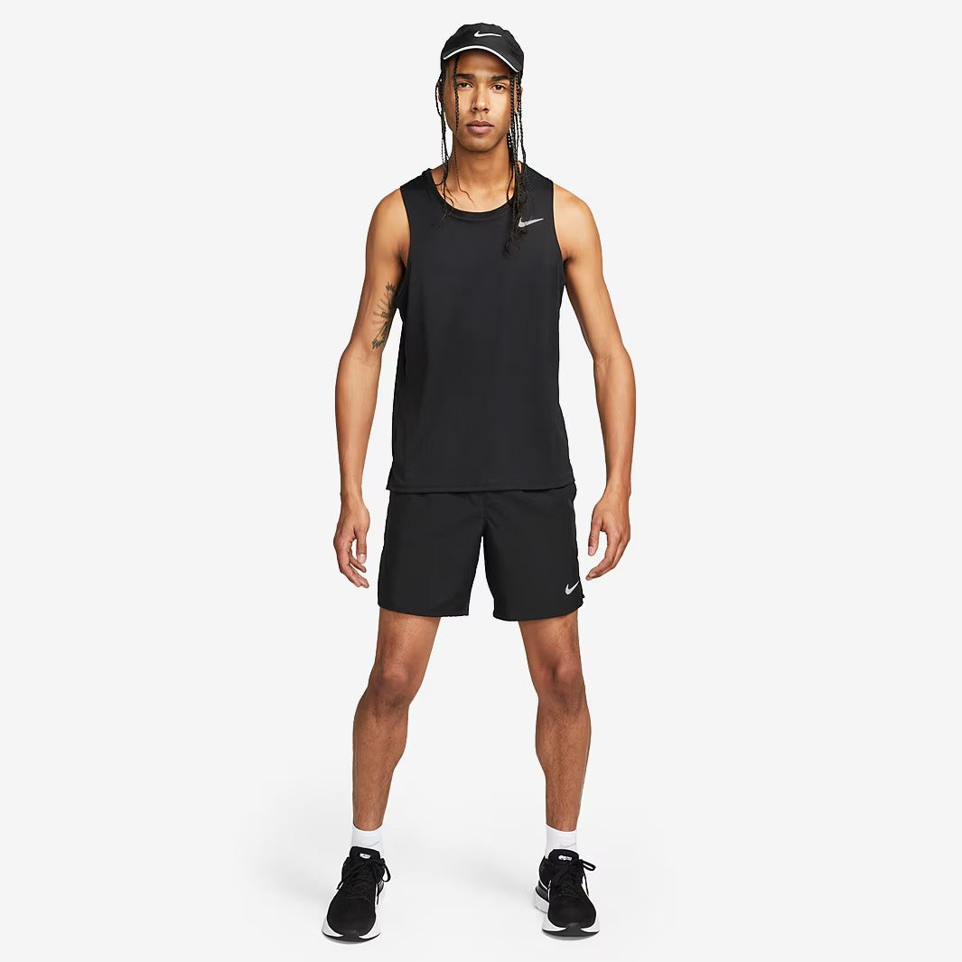 Nike Dri-FIT Miler Singlet  Black/Reflective Silver