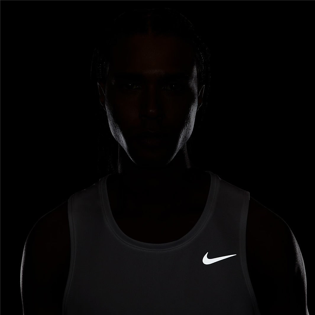 Nike Dri-FIT Miler Singlet White/Reflective Silv