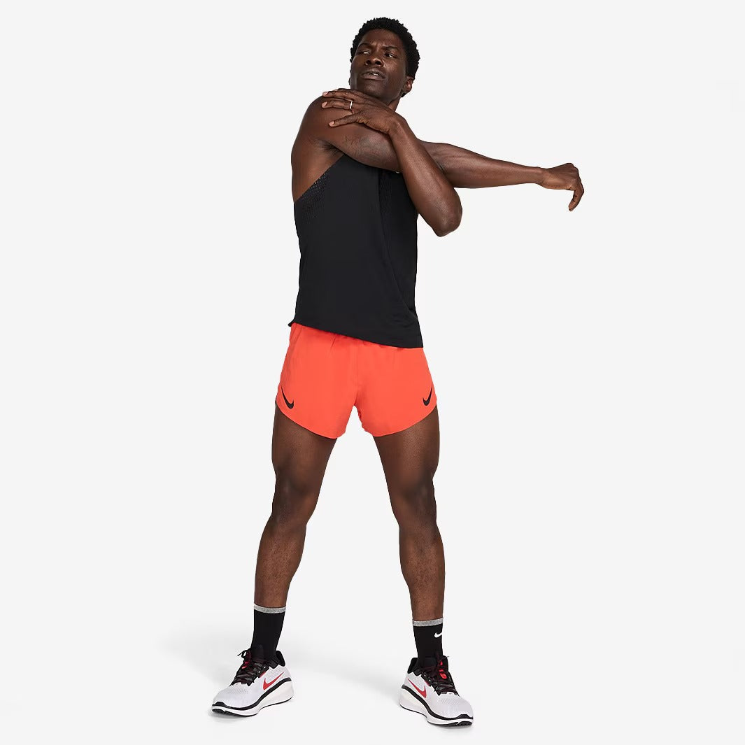 Nike Dri-FIT ADV Aeroswift Brief-Lined 4 Inch Shorts Lt Crimson/(Black)